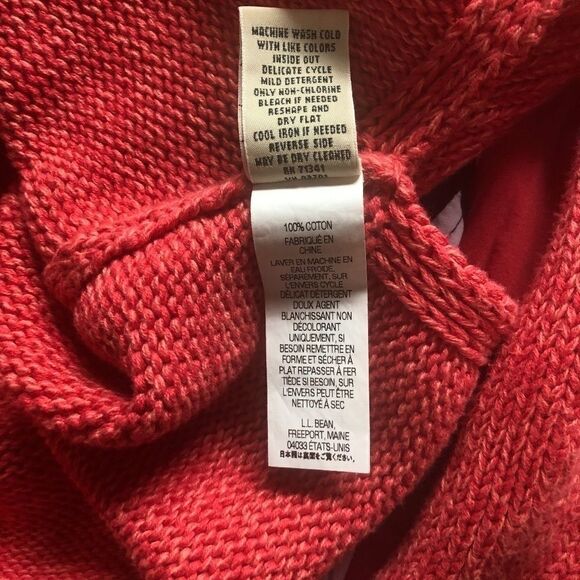 L.L. BEAN SWEATER, 100% Cotton, Tunic Length M - Picture 5 of 6